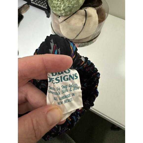 Vintage Duo Designs Maxi Skirt Size S/M Aztec Southwestern Elastic Waist Boho - Picture 6 of 7